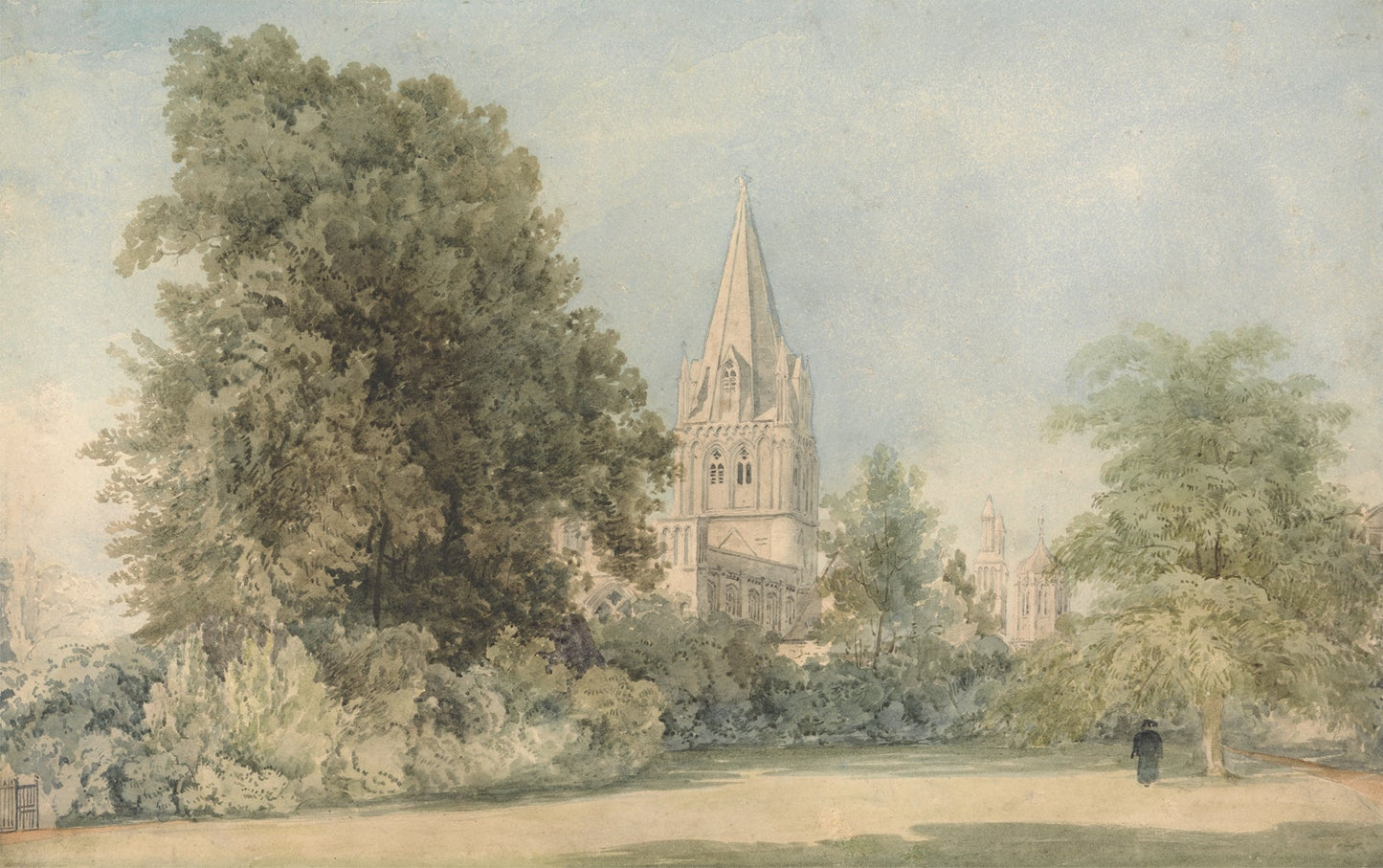 Christ Church, Canon’s Garden, Oxford by William Alfred Delamotte