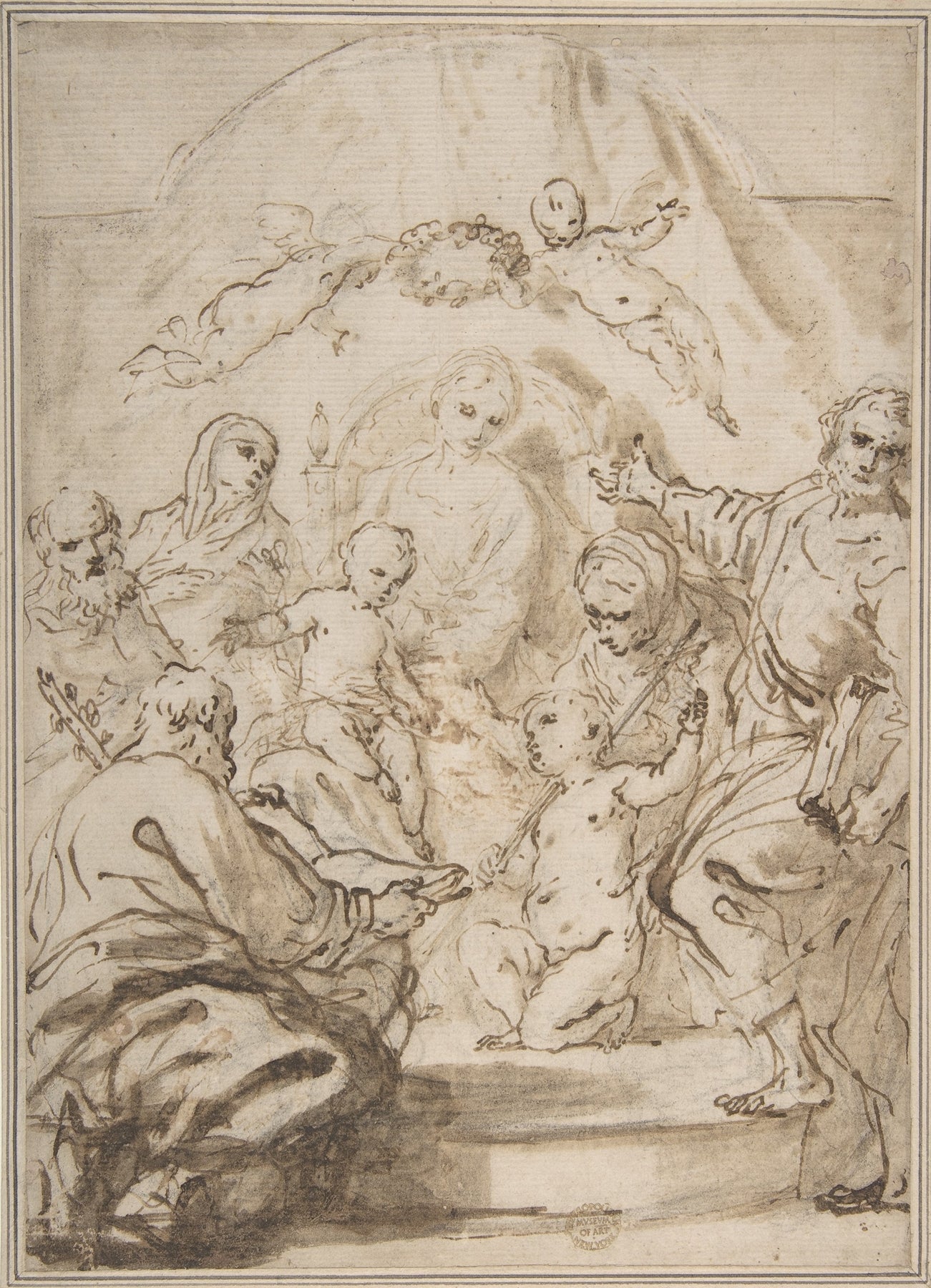 The Virgin and Child Enthroned with Attendant Saints by Antonio Gionima