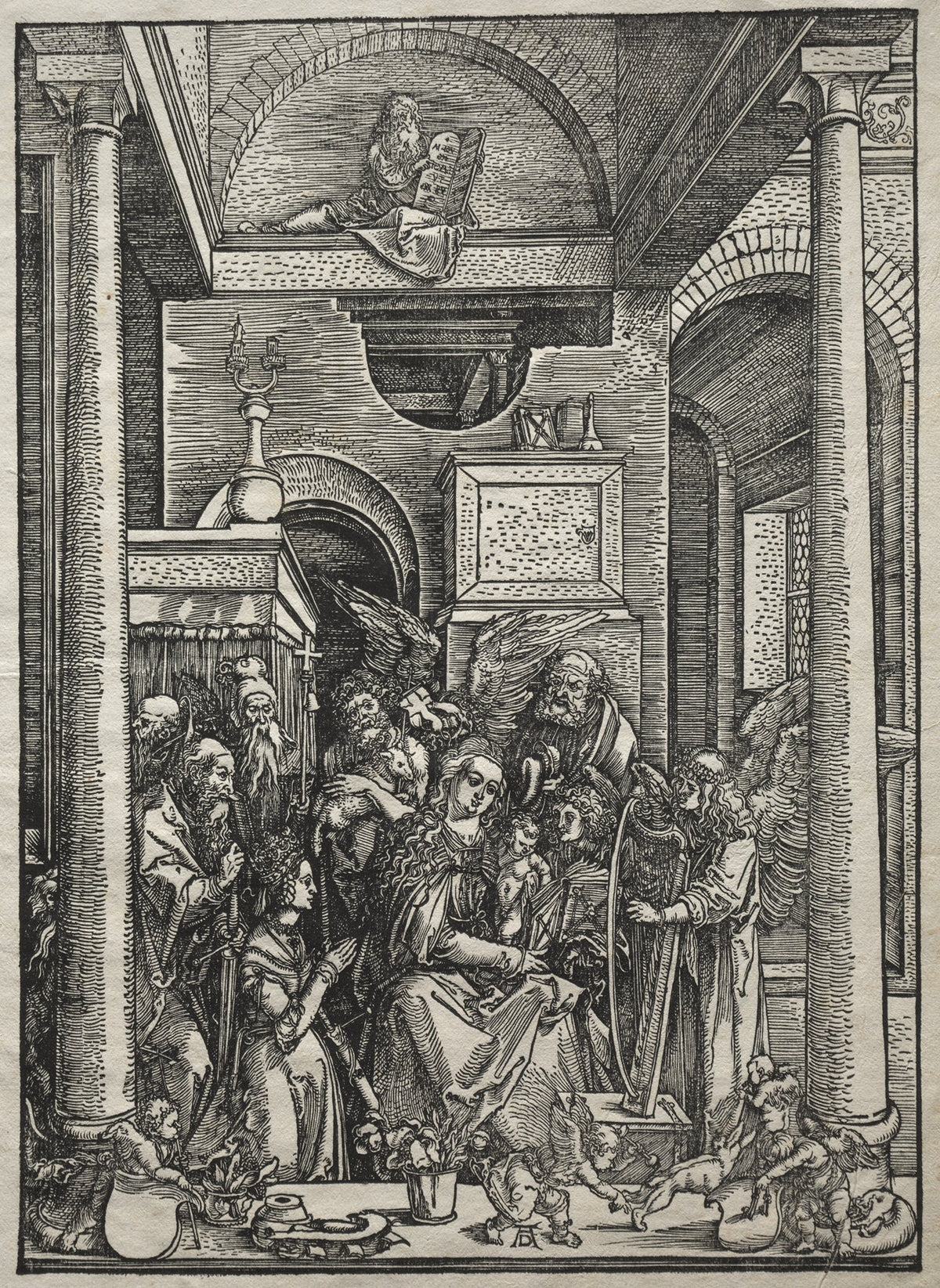 Adoration of the Virgin and Child by Saints and Angels by Albrecht Dürer