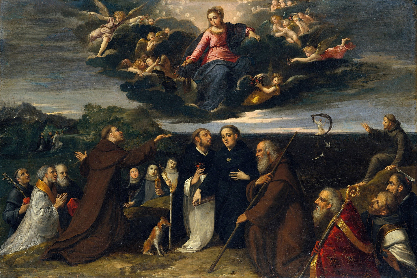 The Virgin Adored by Saints by Ippolito Scarsella