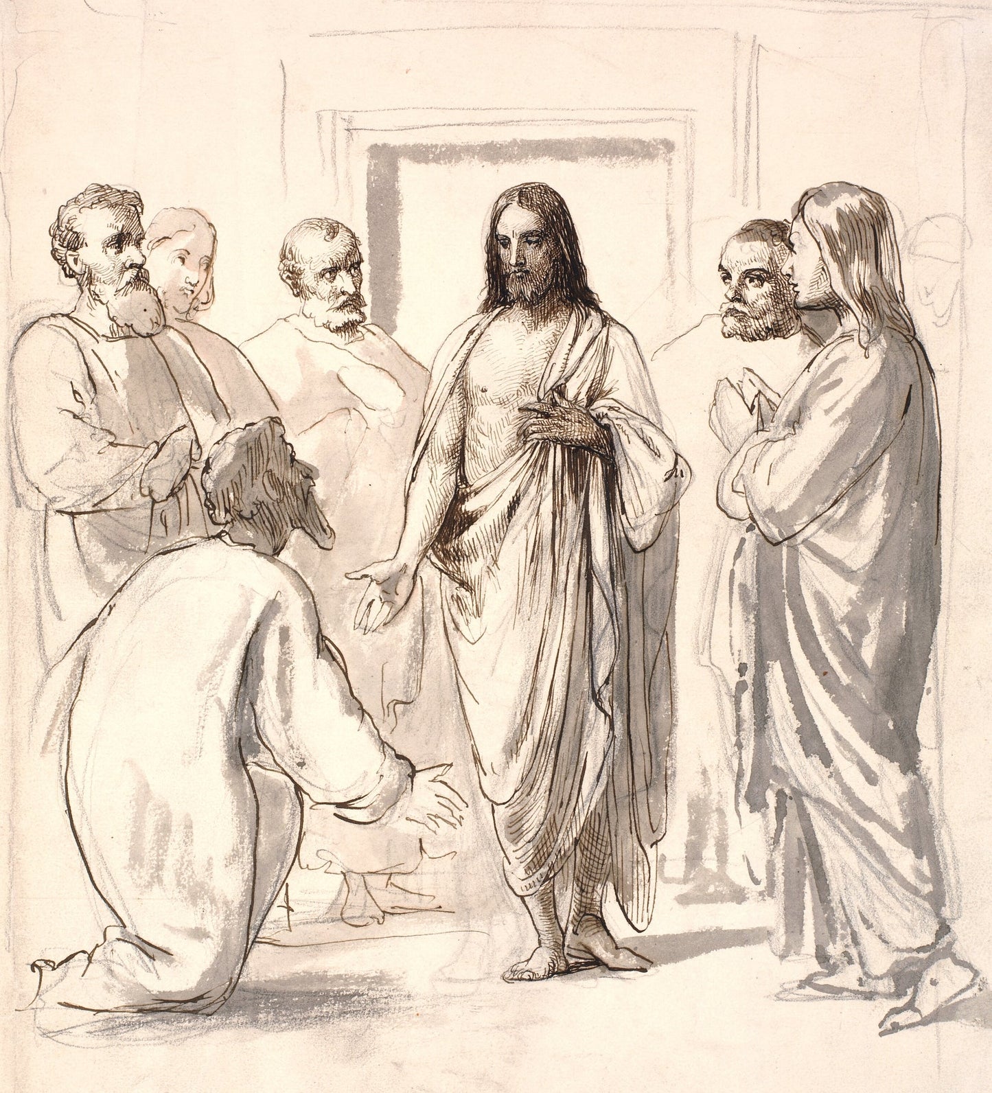 Christ and the Doubting Thomas by Wilhelm Marstrand