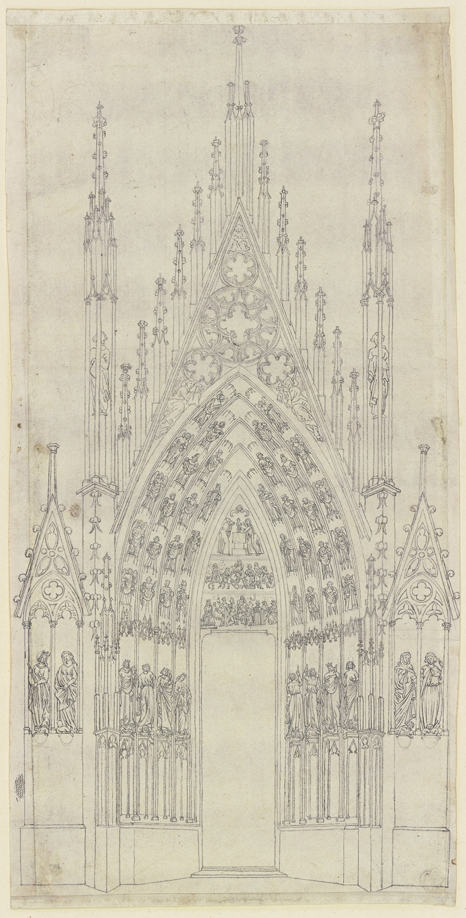 Das Nordliche Seitenportal Der Westfassade des Strasburger Munsters by Johann Jakob Arhardt