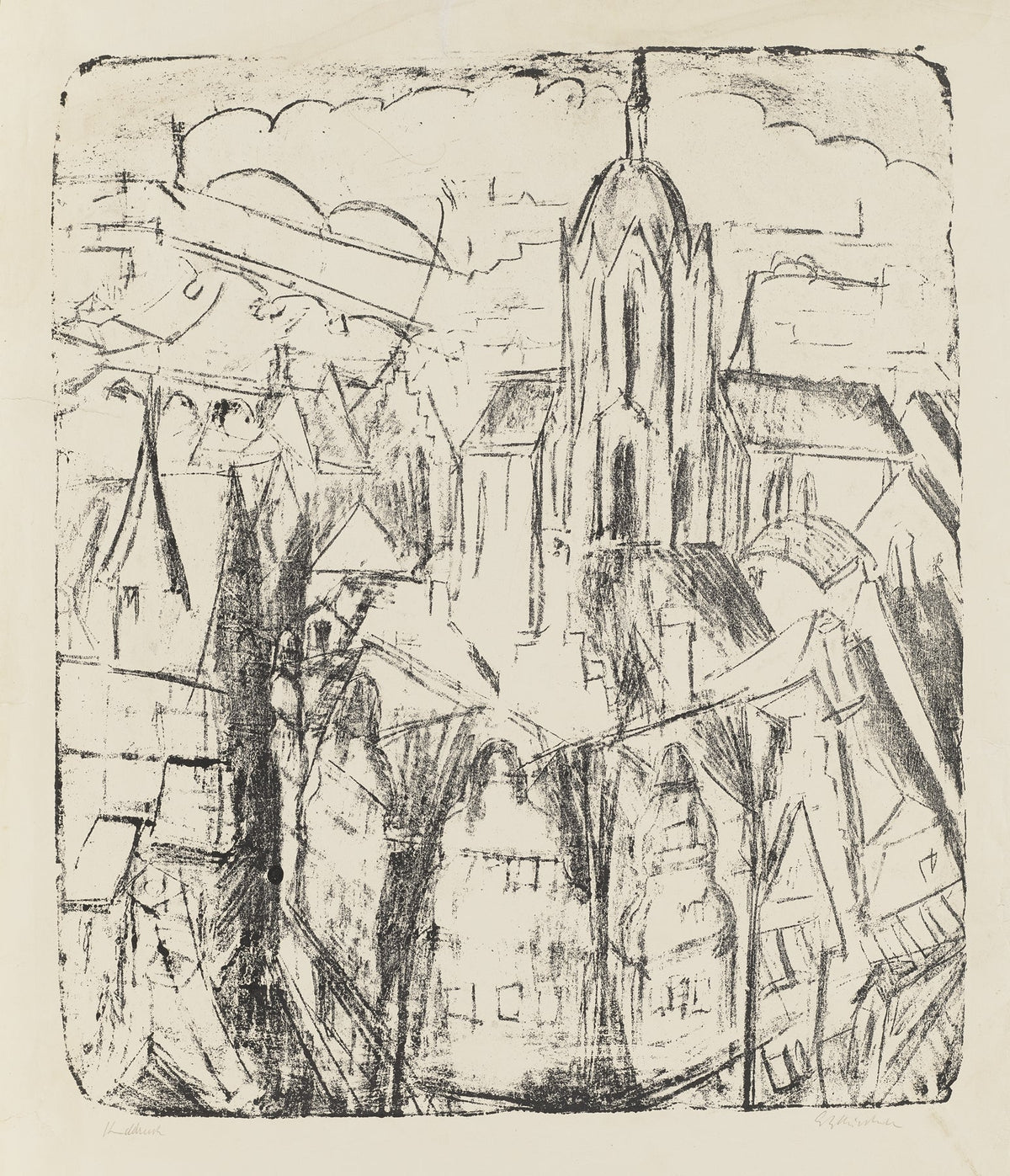 Frankfurter Dom by Ernst Ludwig Kirchner
