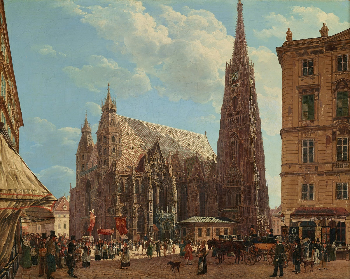 Der Stephansdom in Wien by Rudolf von Alt