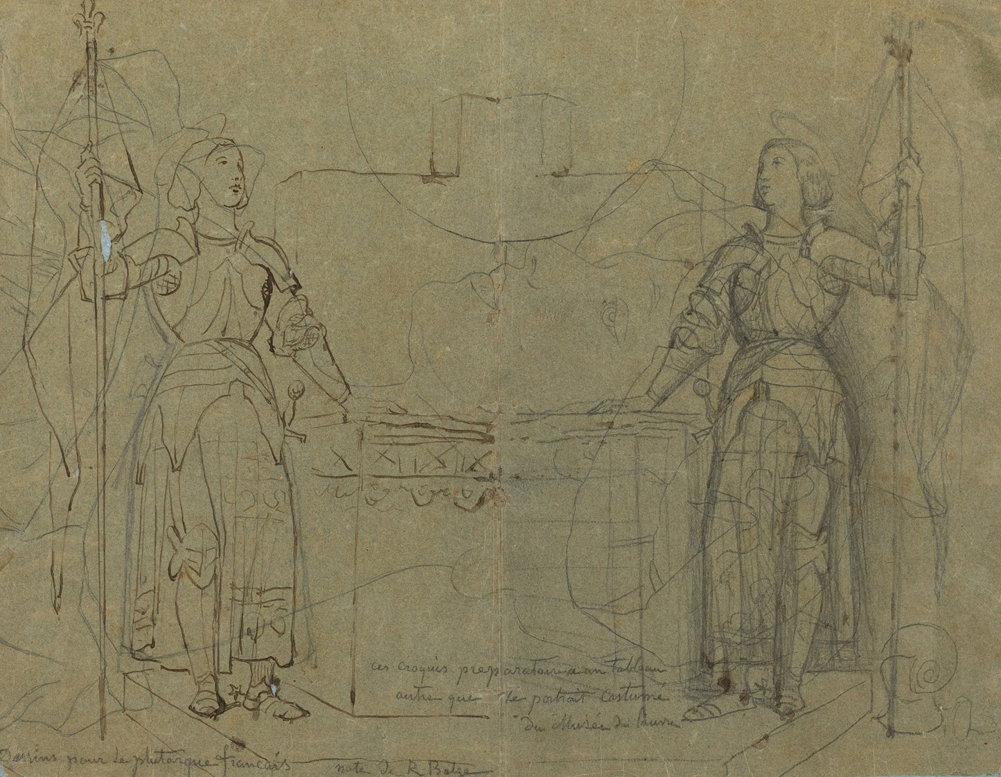 Joan of Arc Standing at the Altar at Reims Cathedral by Jean Auguste Dominique Ingres