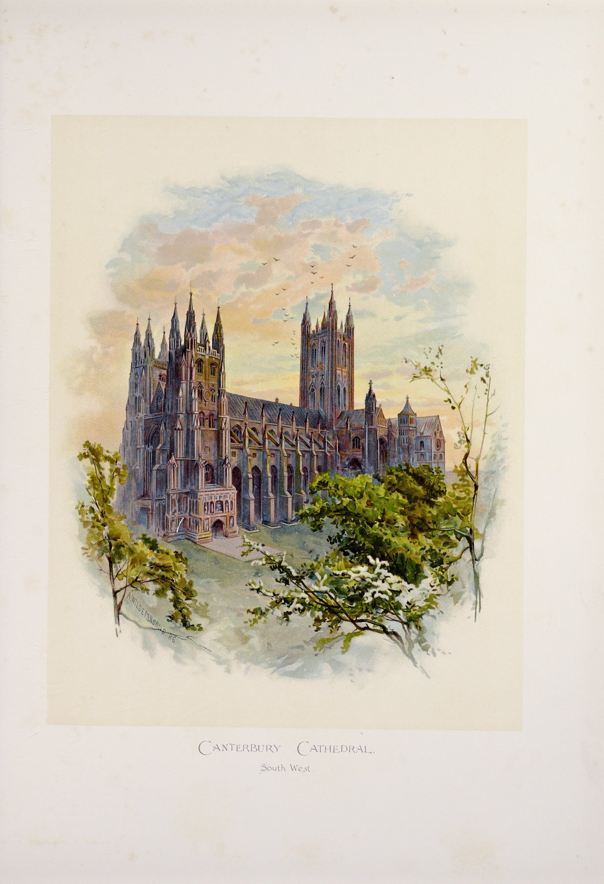 Canterbury Cathedral from the South West by Arthur Wilde Parsons
