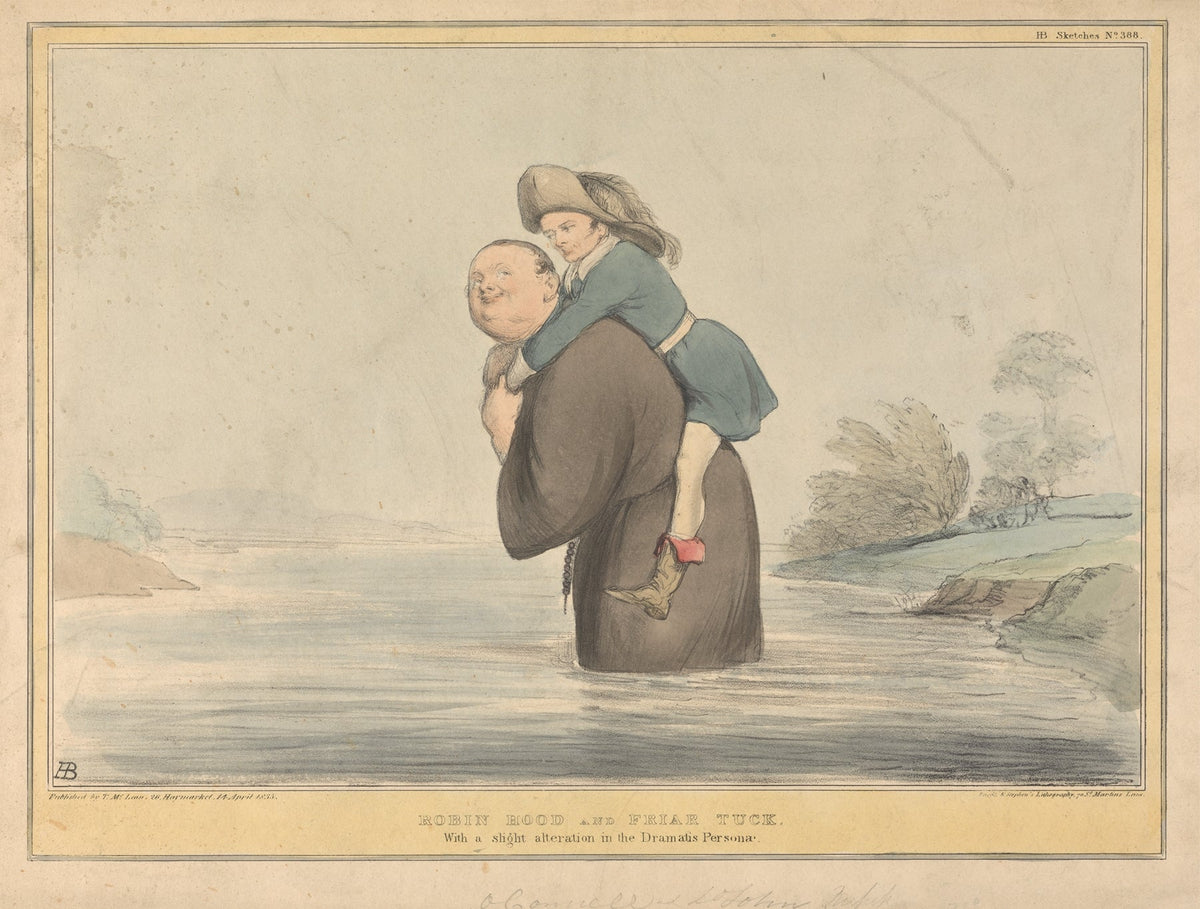 Robin Hood and Friar Tuck, with a Slight Alteration in the Dramatis Personae Catholic artwork