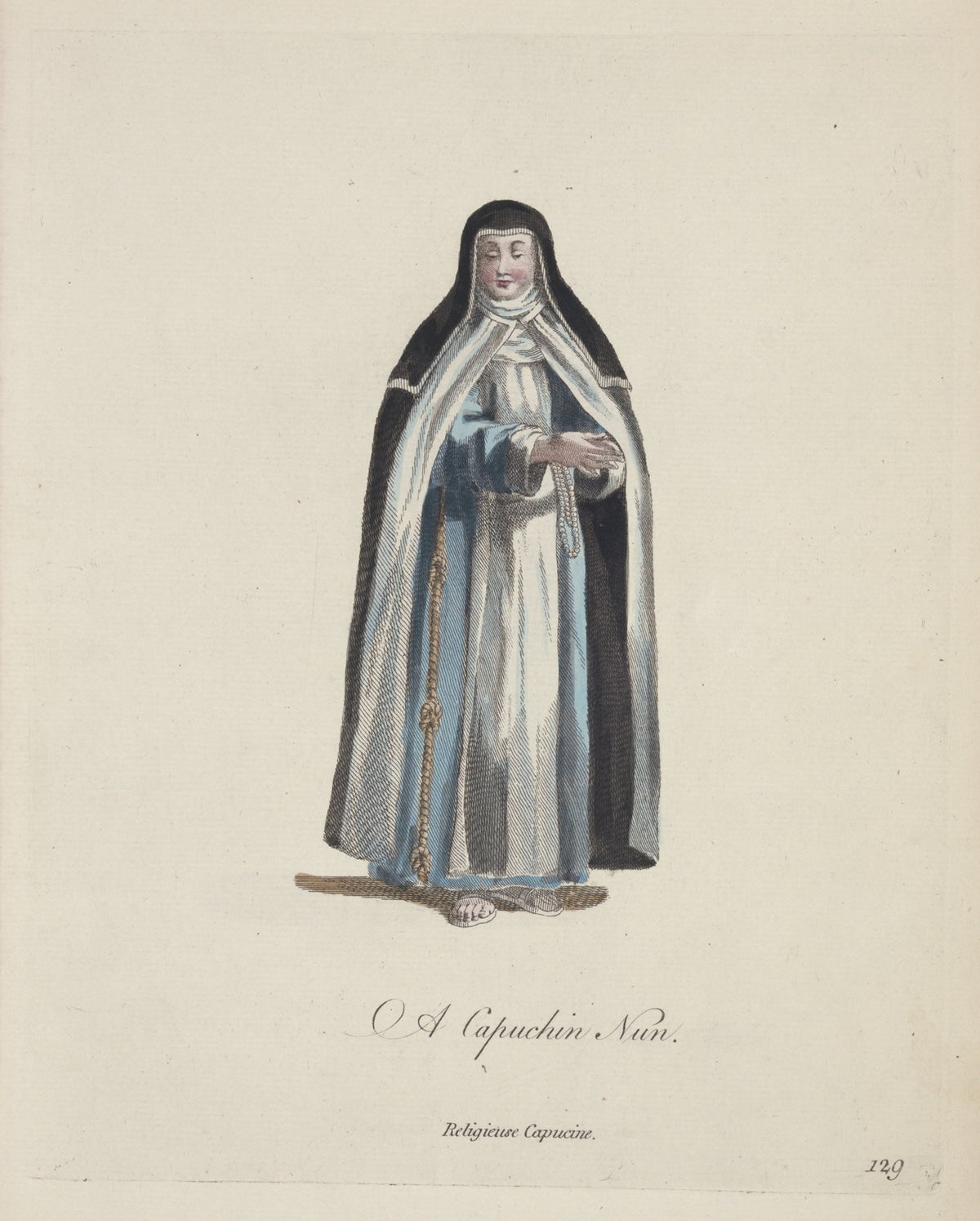 A Capuchin nun. Religieuse Capucine. Catholic artwork