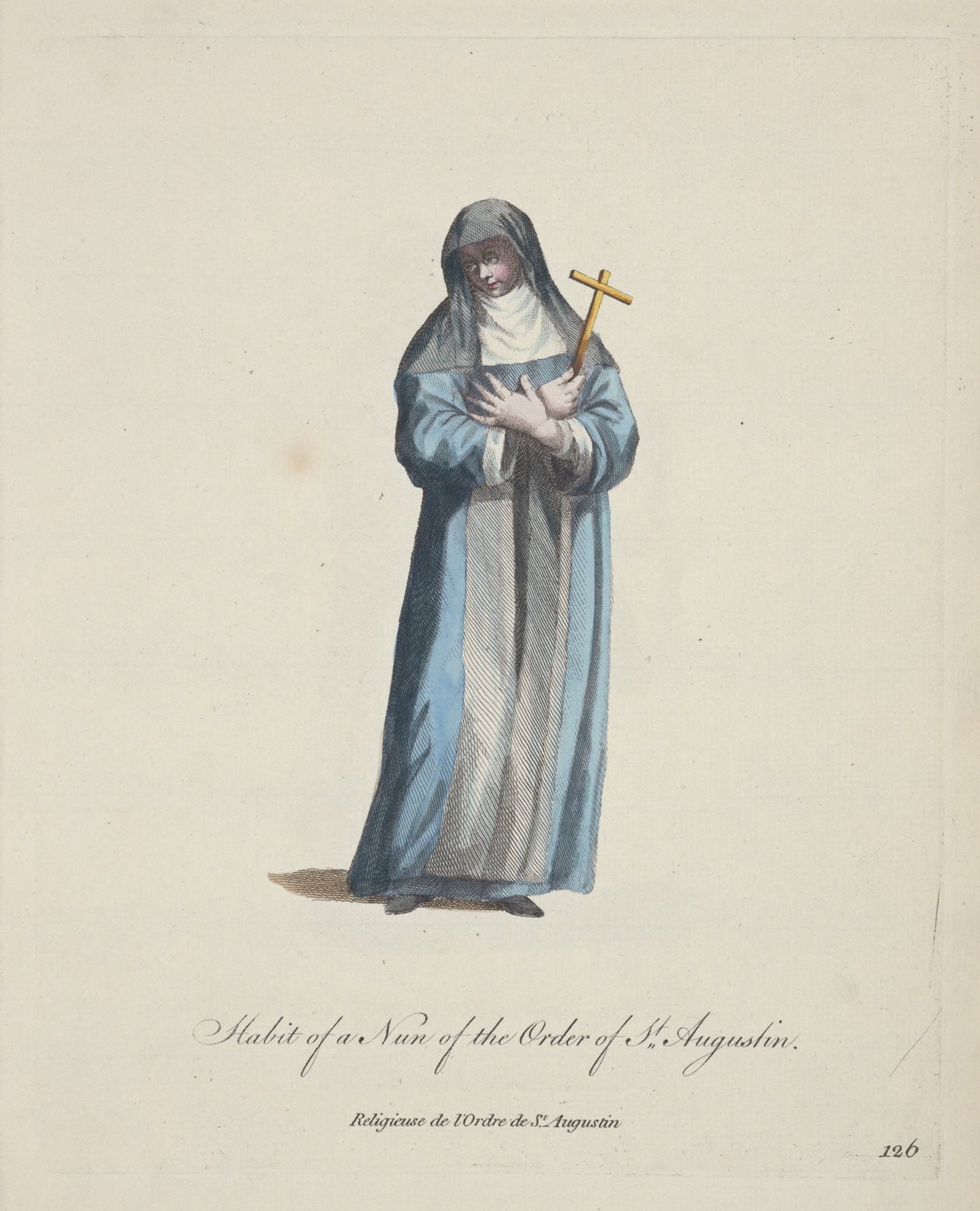 Habit of a Nun of the Order of St. Augustin Catholic artwork