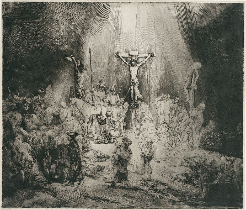Christ Crucified Between the Two Thieves (The Three Crosses)