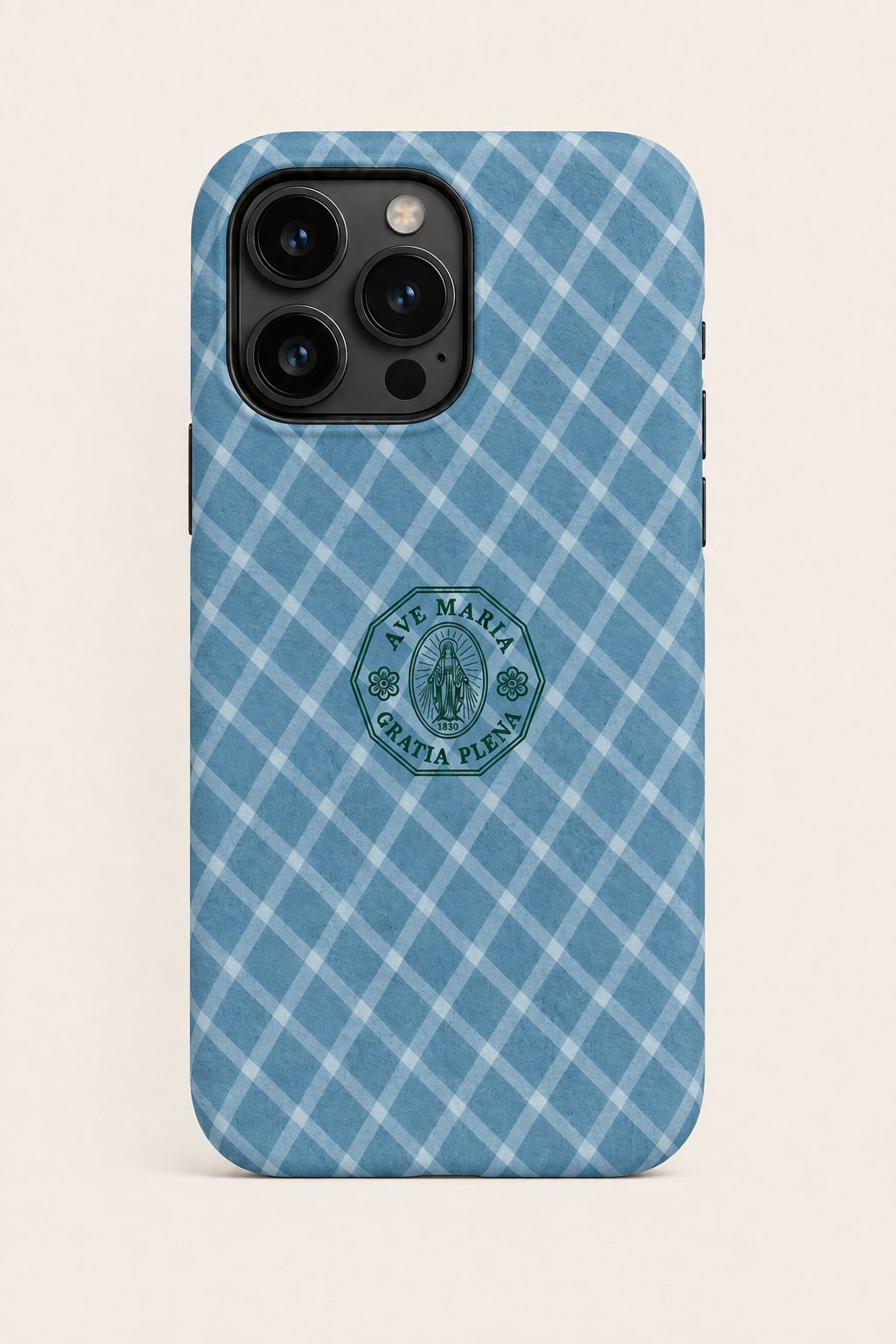 French Blue Lattice Phone Case