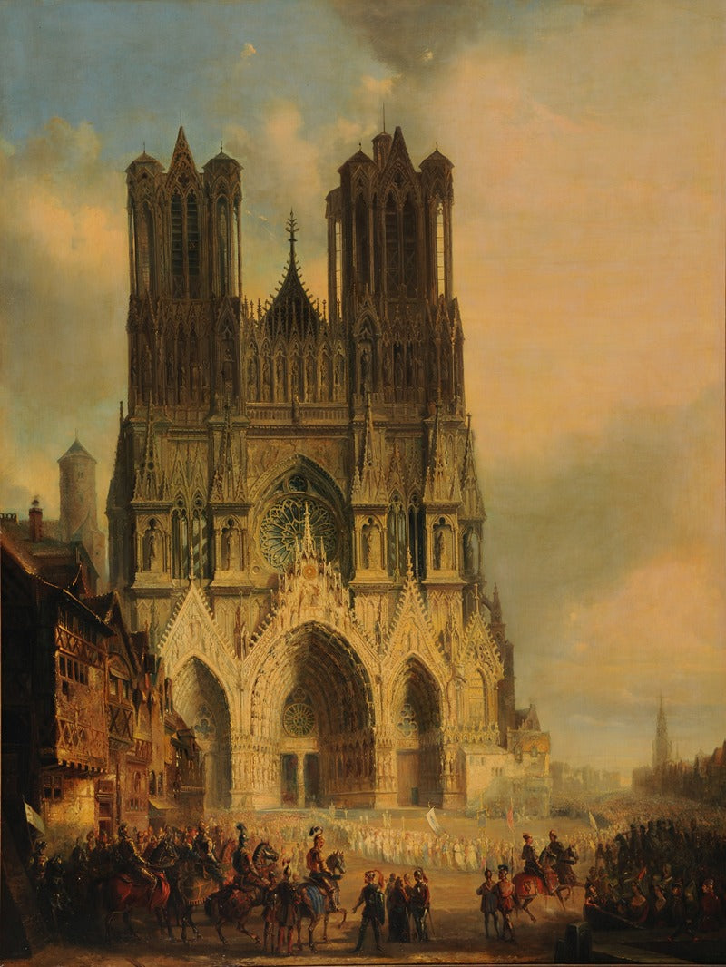 Reims Cathedral with Medieval Procession