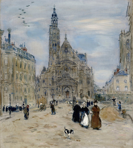 Saint-Étienne-du-Mont, Paris by Jean François Raffaëlli