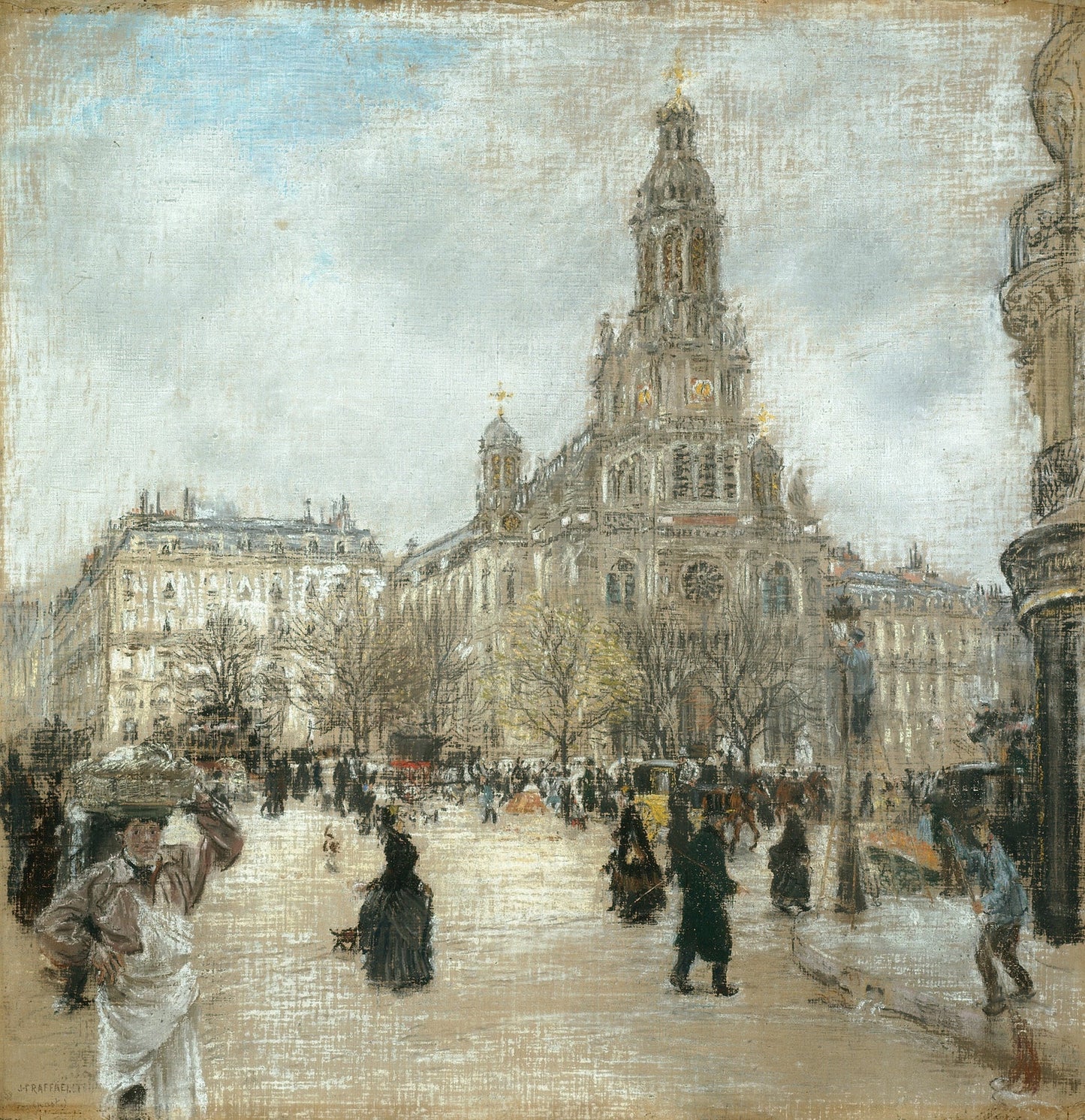 Place de la Trinité, Paris by Jean François Raffaëlli
