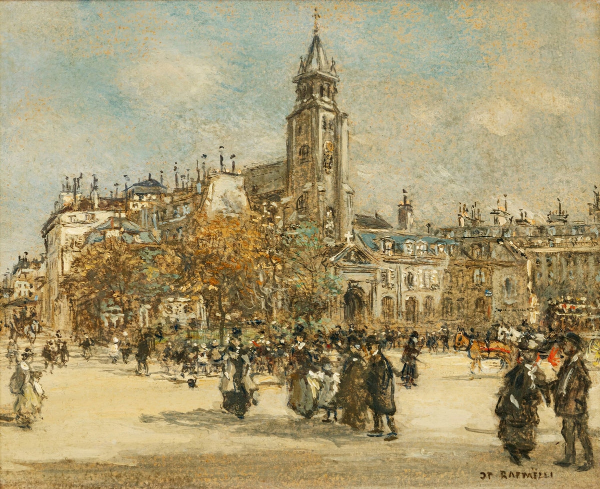 Place de Saint Germain des Pres Paris by Jean François Raffaëlli