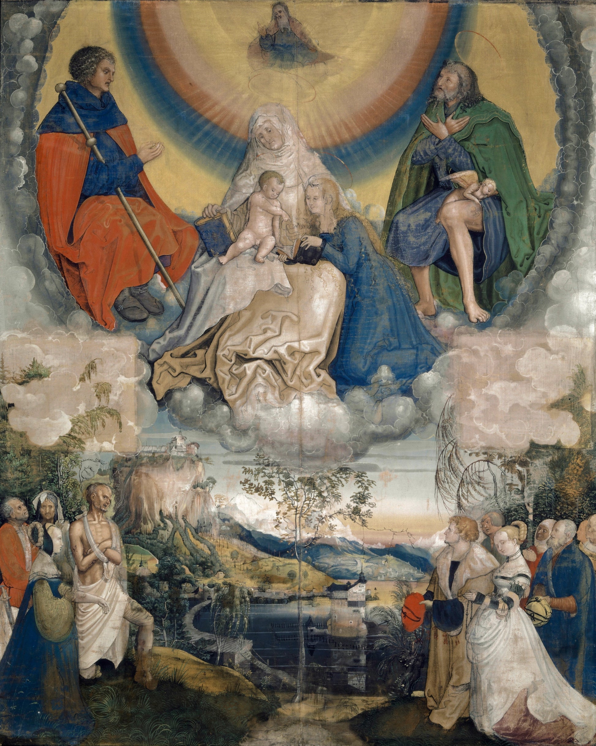 Saint Anne with the Virgin and Child Saint James the Great and Saint Roch as Intercessors for Mankind Ridden by the Plague by Niklaus Manuel