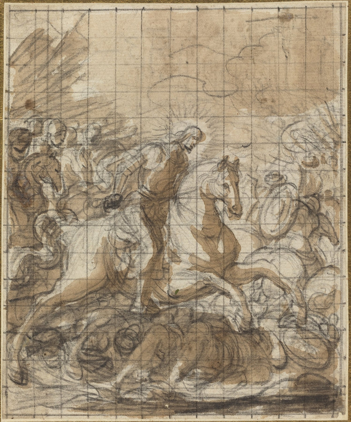 Saint James Defeating the Infidels by Italian School