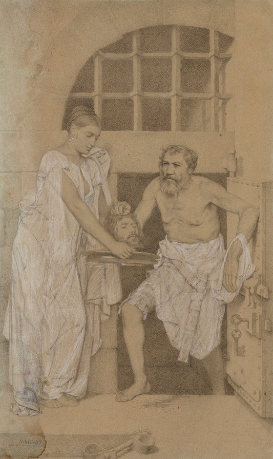 Etude Pour Le Decor de L’Église Saint Jean Baptiste de Belleville La Decollation de Saint Jean Baptiste by Théodore Pierre Nicolas Maillot