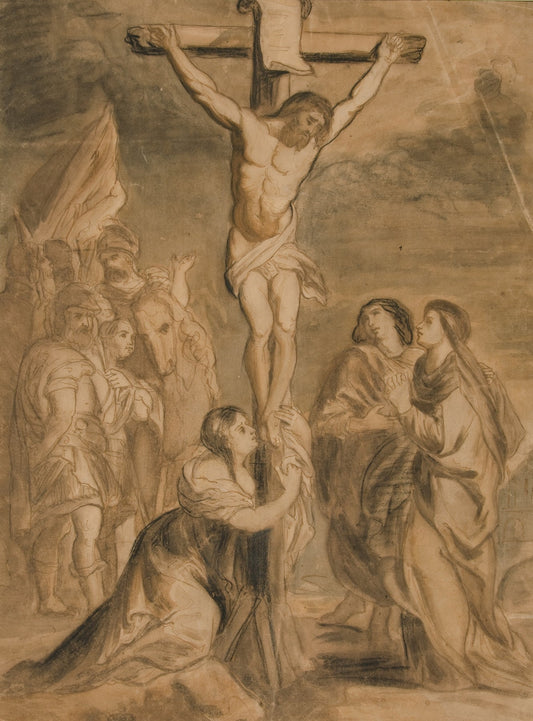 Christ on the Cross Surrounded by Virgin and Saints by Théodore Géricault