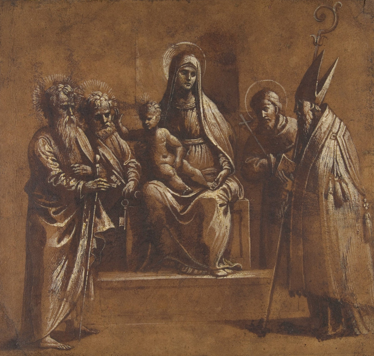 The Virgin and Child with Saints by Girolamo da Treviso
