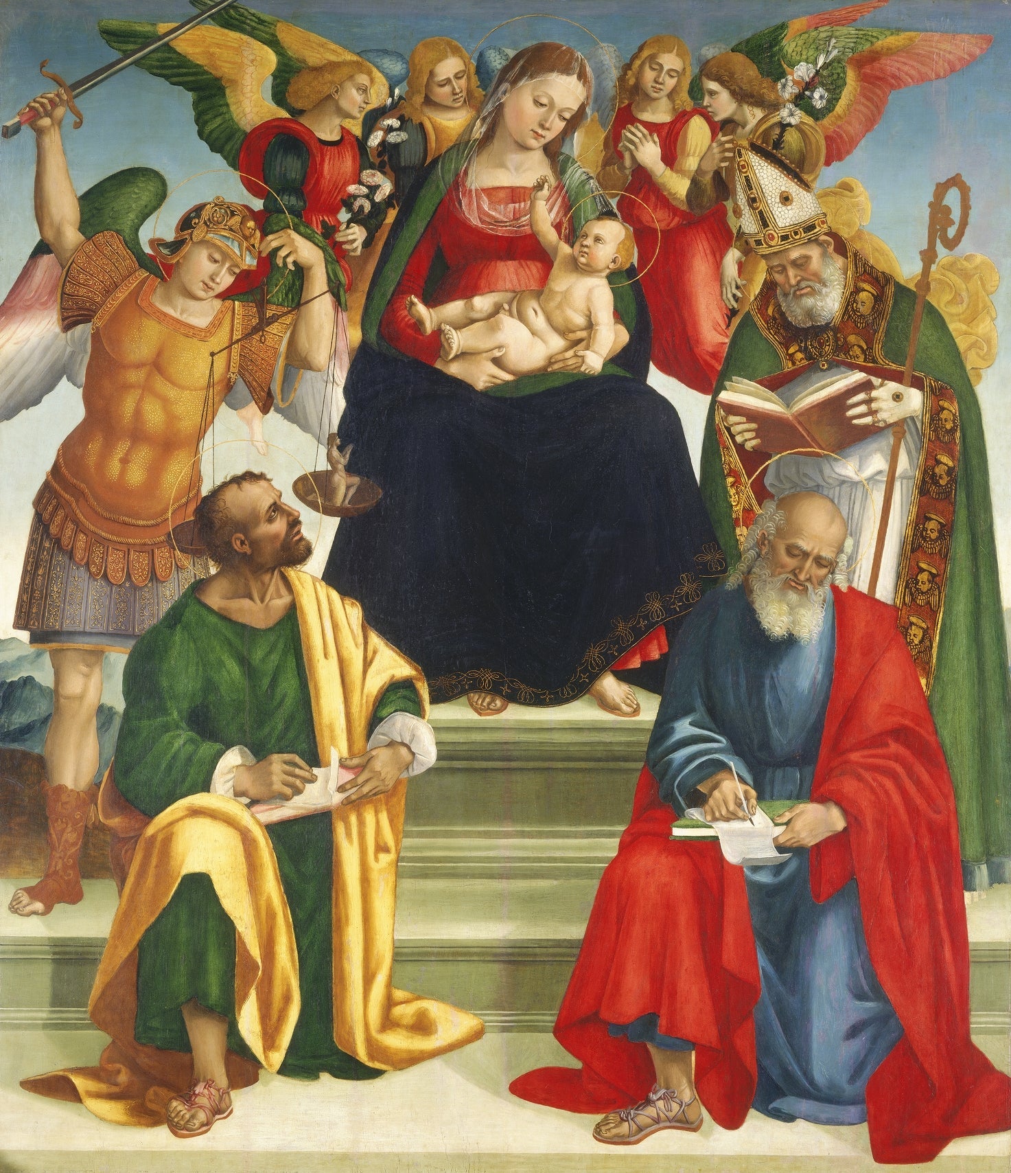 Madonna and Child with Saints and Angels by Luca Signorelli
