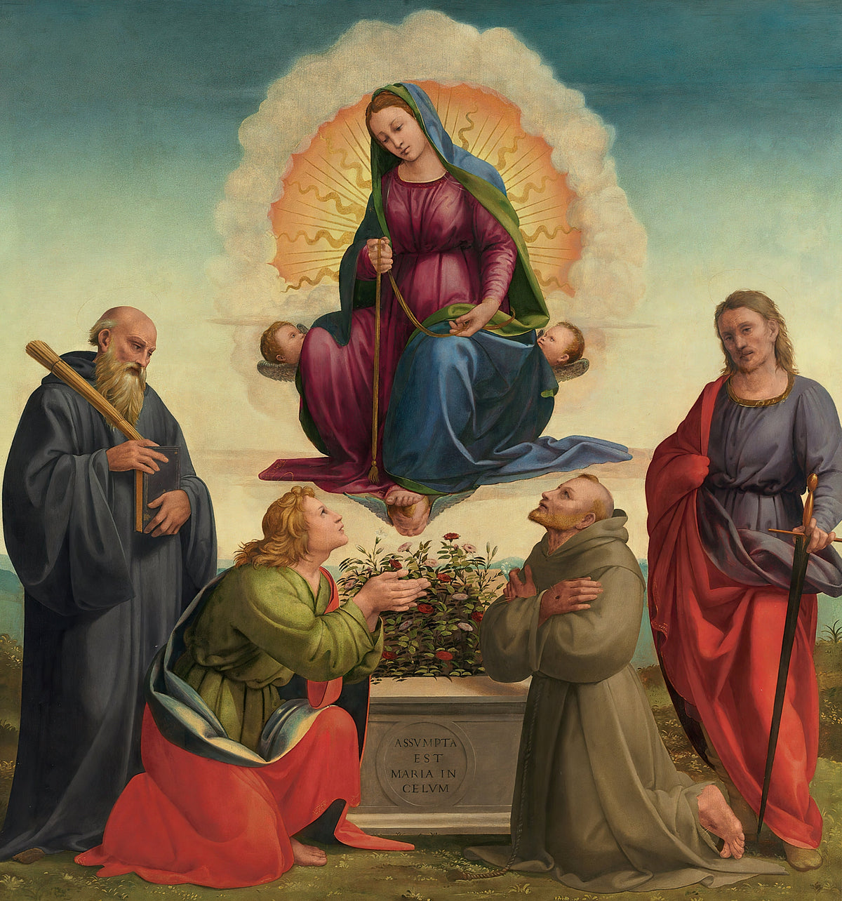 Madonna Delle Cintola with Saints Benedict, Thomas, Francis and Julian by Francesco Granacci