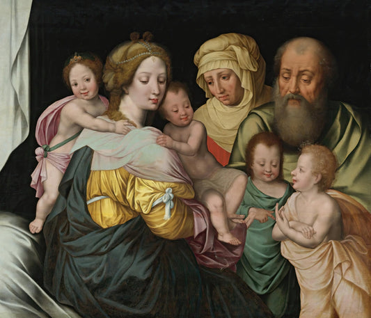 The Madonna and Child with Saints Elizabeth and Other Members of the Holy Family by Vincent Sellaer