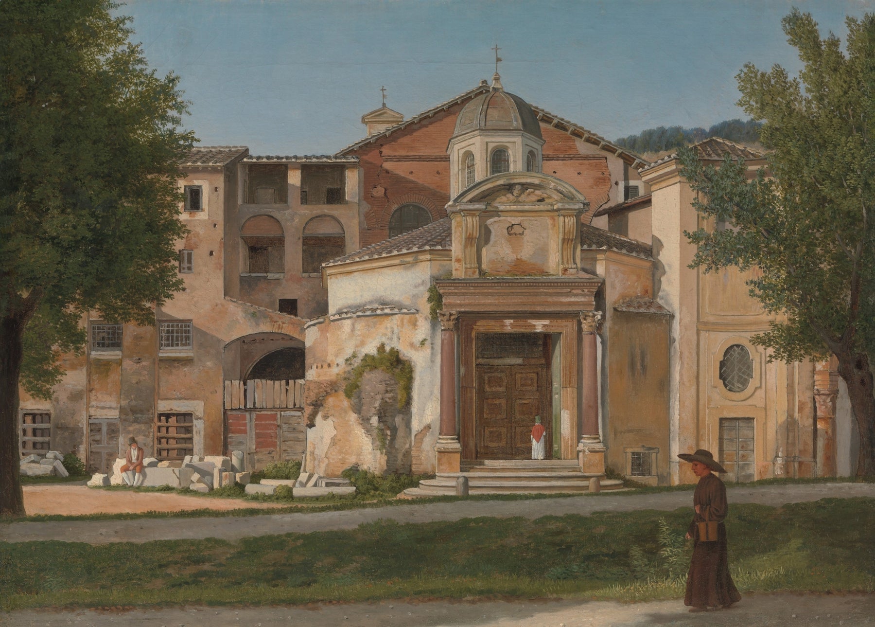 A Section of the Via Sacra, Rome (The Church of Saints Cosmas and Damian) by Christoffer Wilhelm Eckersberg