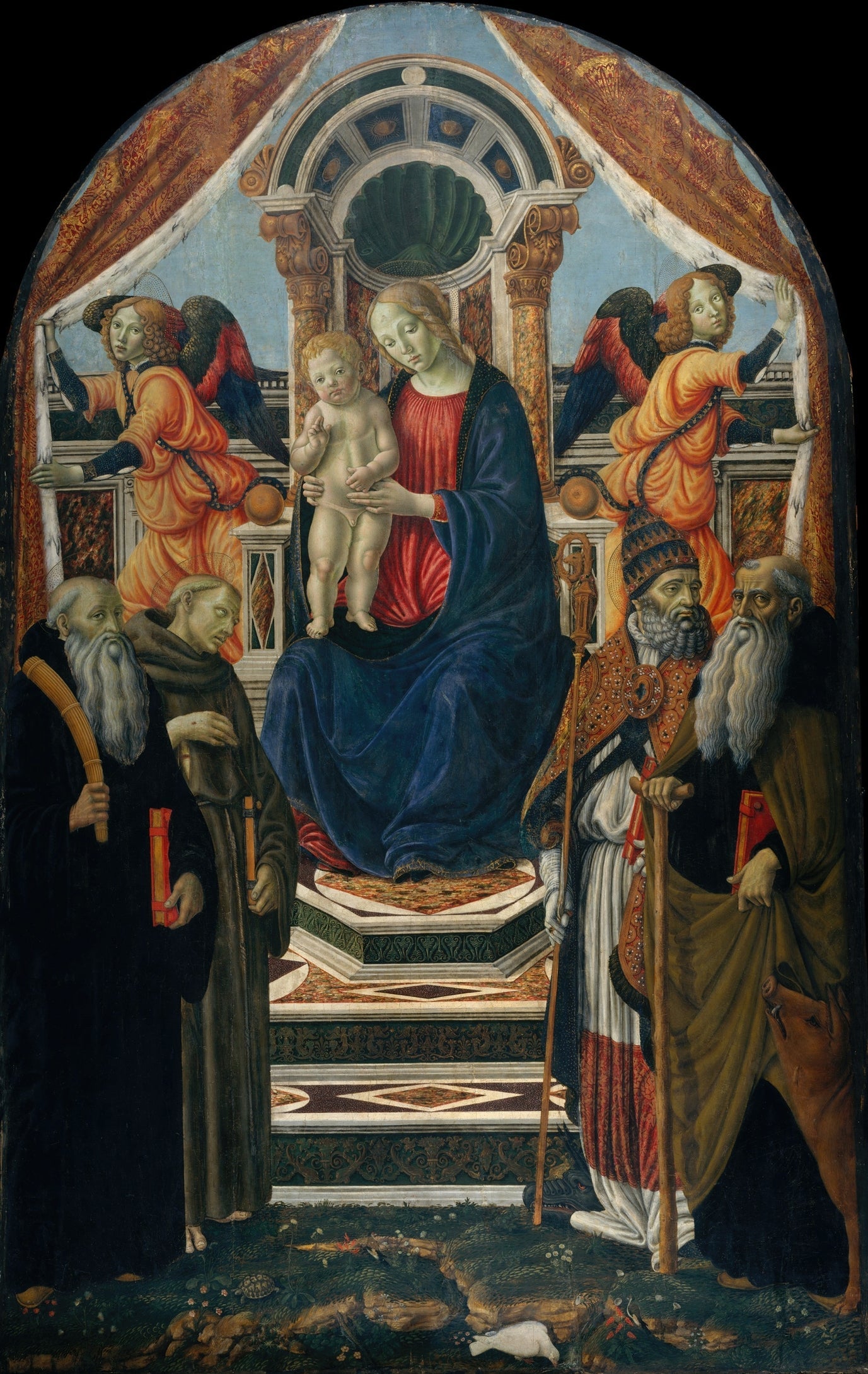 Madonna and Child Enthroned with Saints and Angels by Francesco Botticini