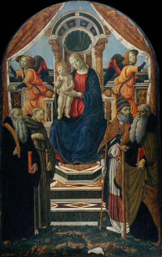 Madonna and Child Enthroned with Saints and Angels by Francesco Botticini