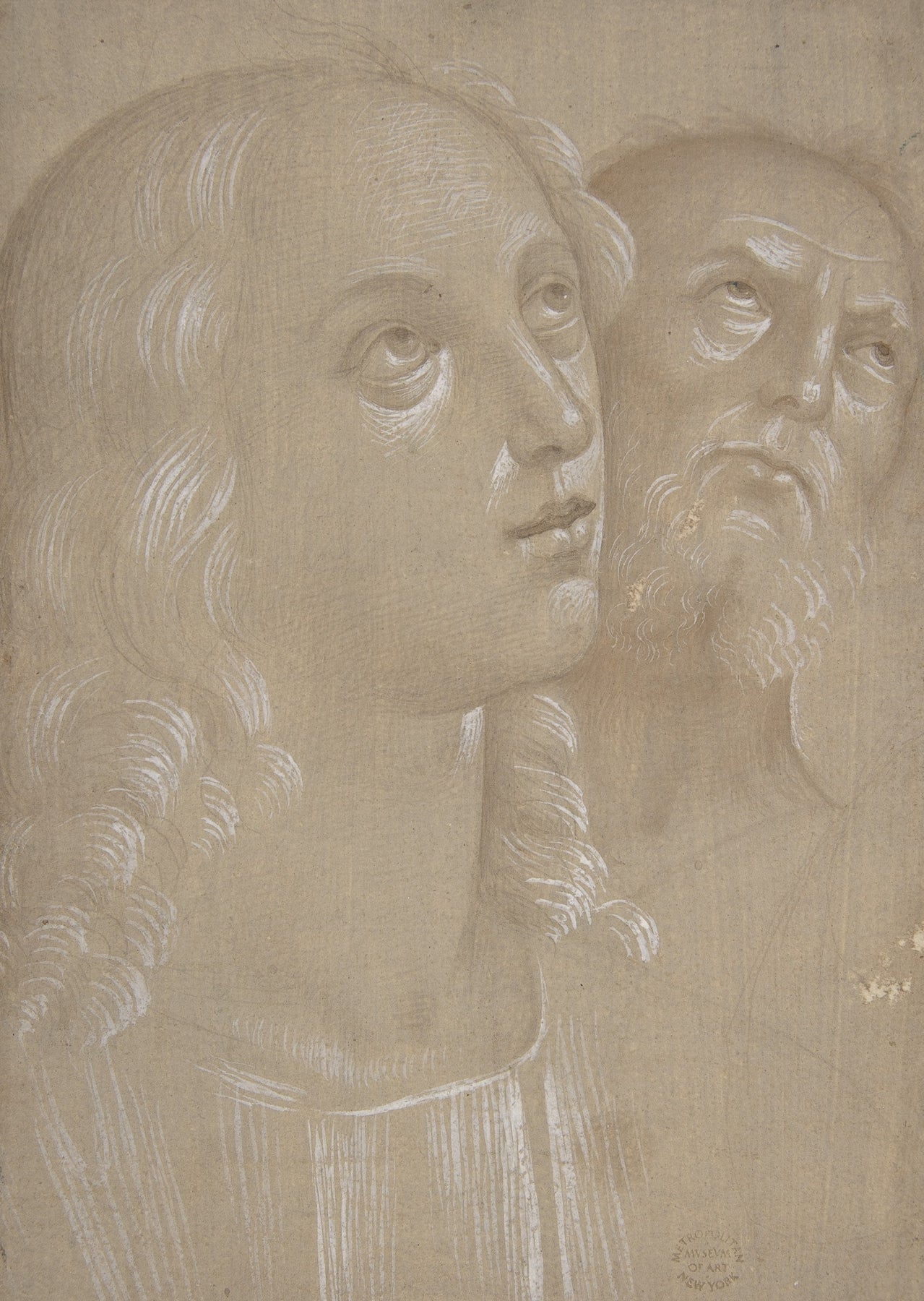 Heads of Two Saints by Follower of Pietro Perugino