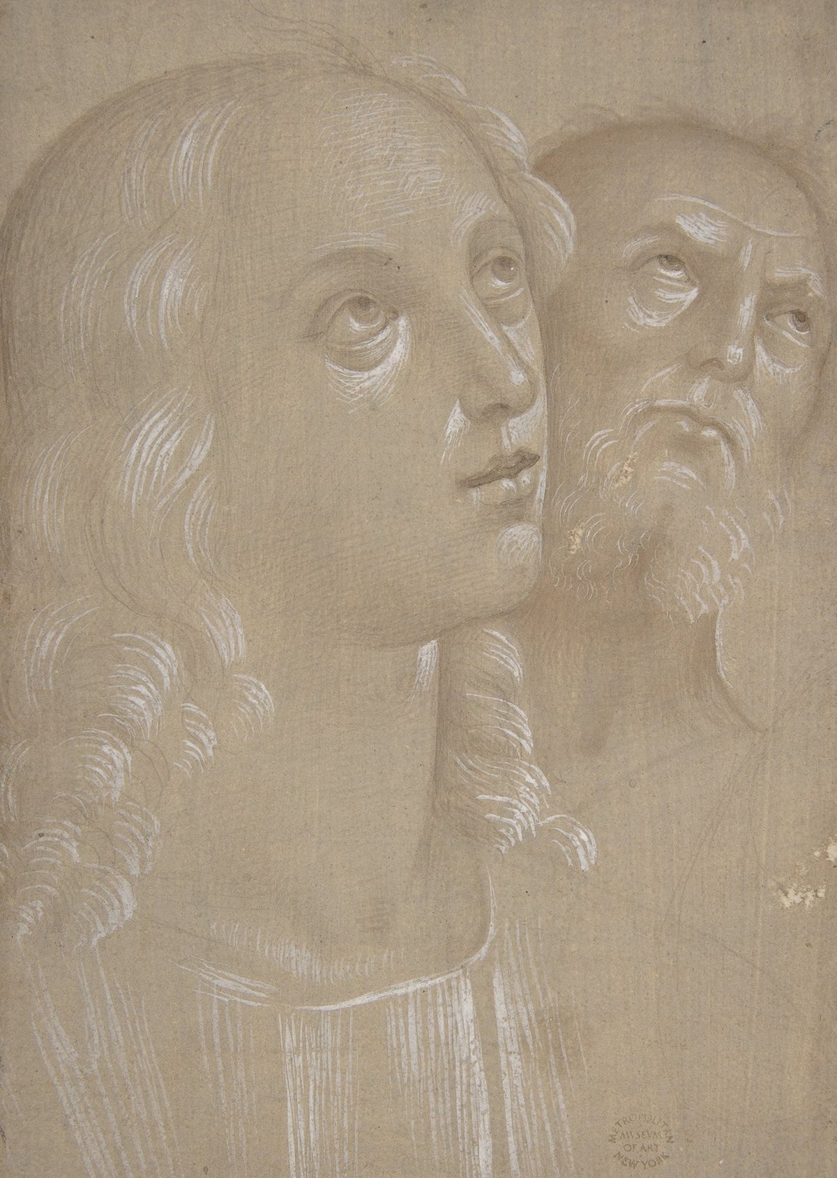 Heads of Two Saints by Follower of Pietro Perugino