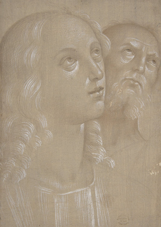 Heads of Two Saints by Follower of Pietro Perugino