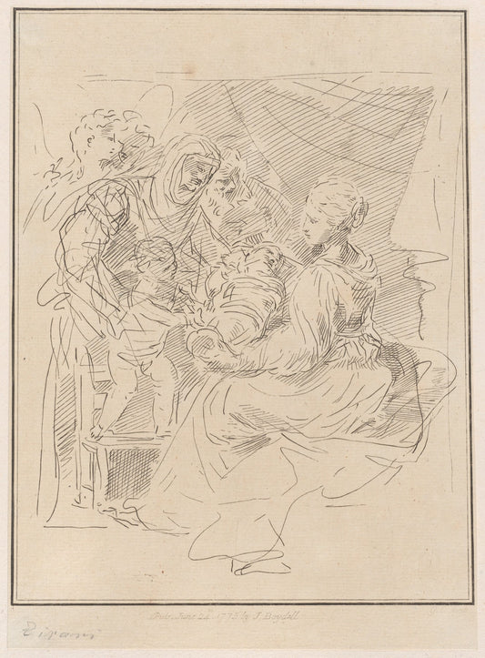 The Holy Family with the Infant Saint John the Baptist and Other Saints and Angels by Giuseppe Canale