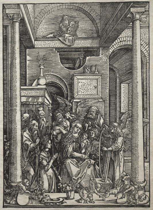 Adoration of the Virgin and Child by Saints and Angels by Albrecht Dürer