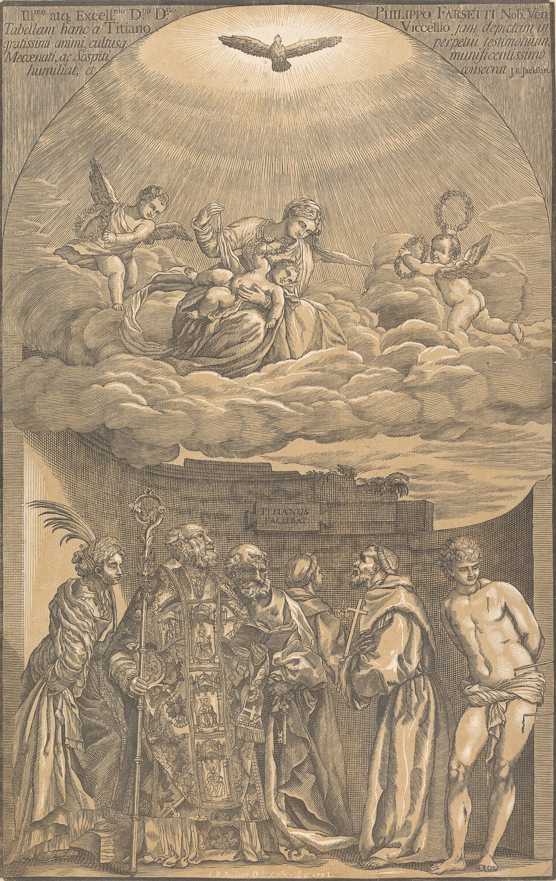 Madonna in Glory with Six Saints (after Titian) by John Baptist Jackson