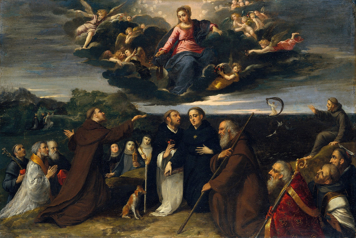 The Virgin Adored by Saints by Ippolito Scarsella