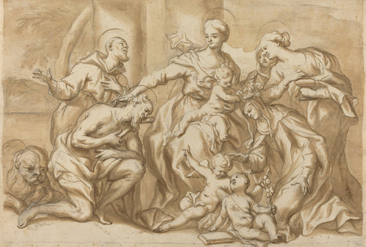 Madonna Surrounded by Saints by Domenico Piola