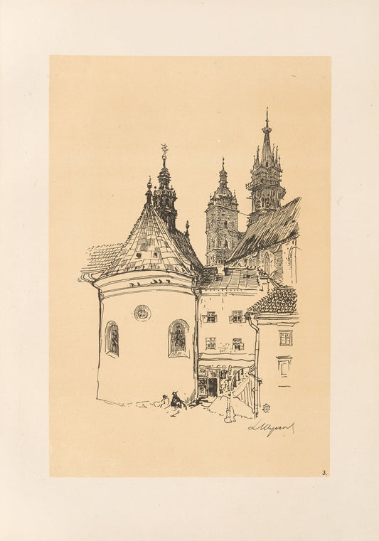 Church of St. Marys Church from the Small Market Square by Leon Wyczółkowski