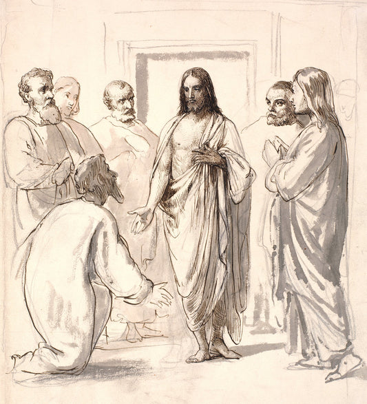 Christ and the Doubting Thomas by Wilhelm Marstrand