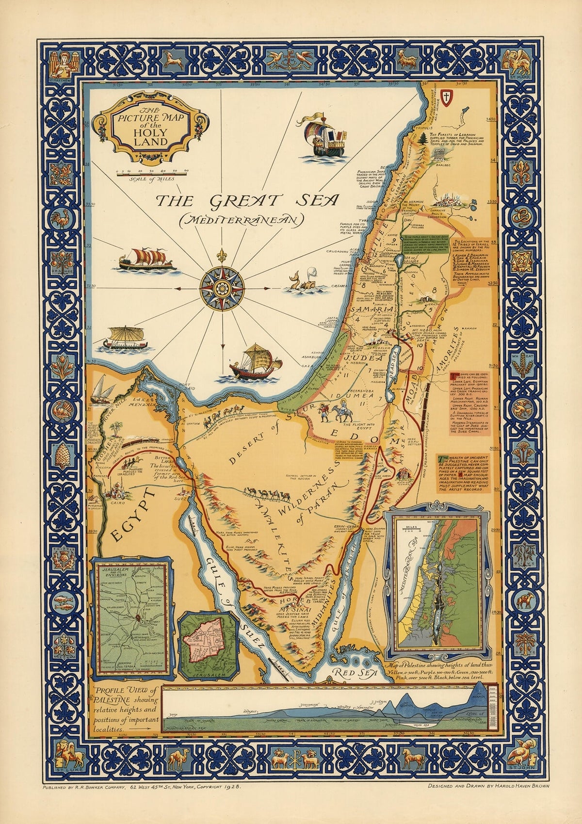 The Picture Map of the Holy Land by Harold Haven Brown