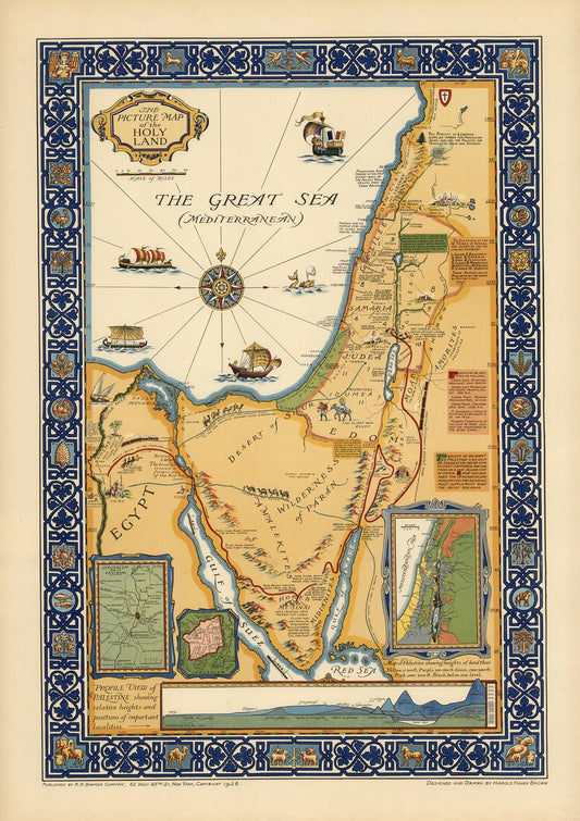 The Picture Map of the Holy Land by Harold Haven Brown