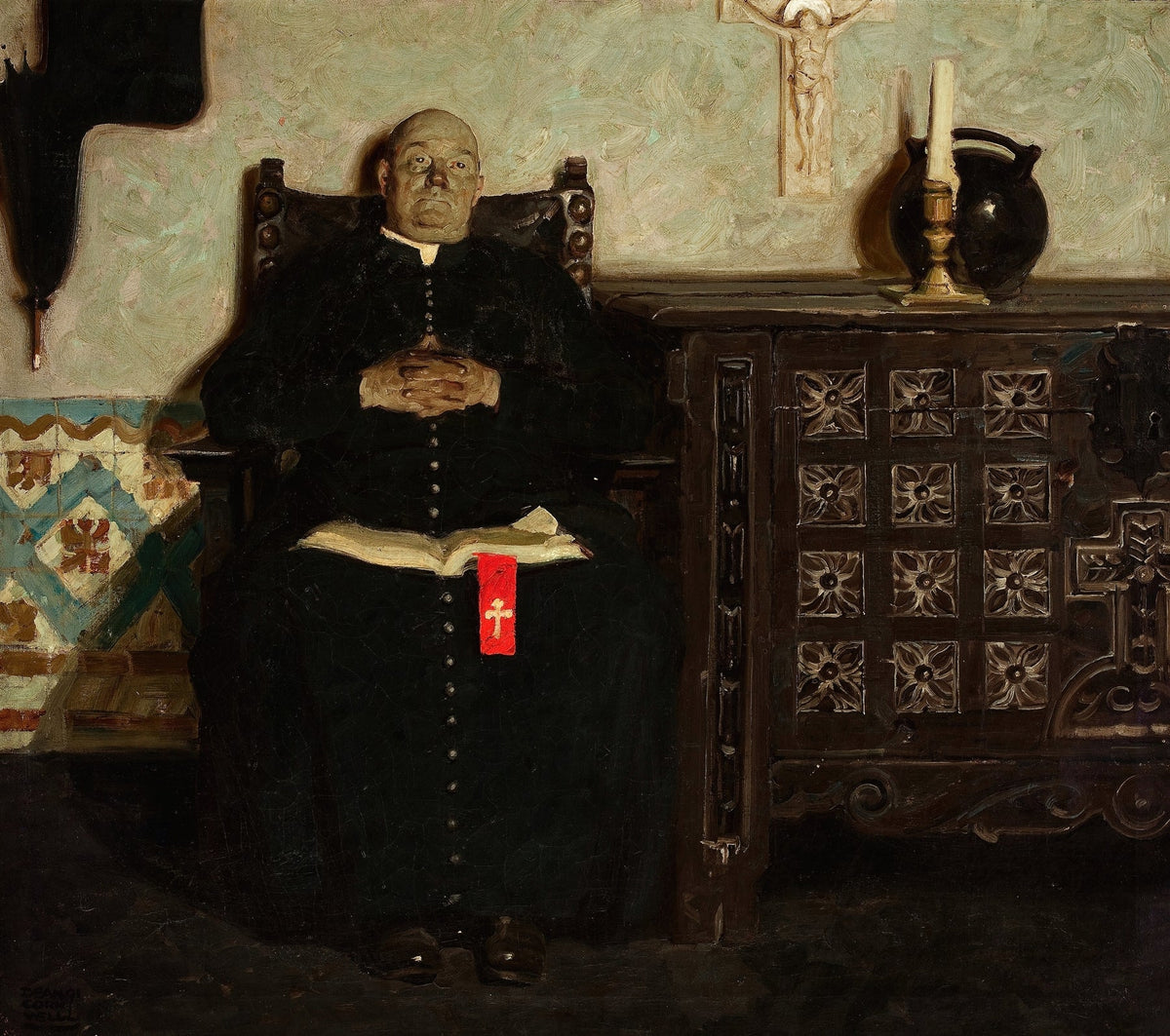 Priest Spanish City by Dean Cornwell