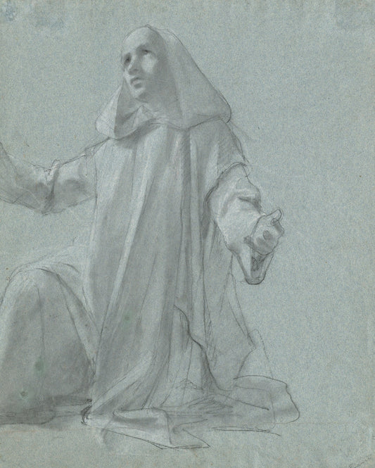 A Young Priest Kneeling by Jean Leonard Lugardon