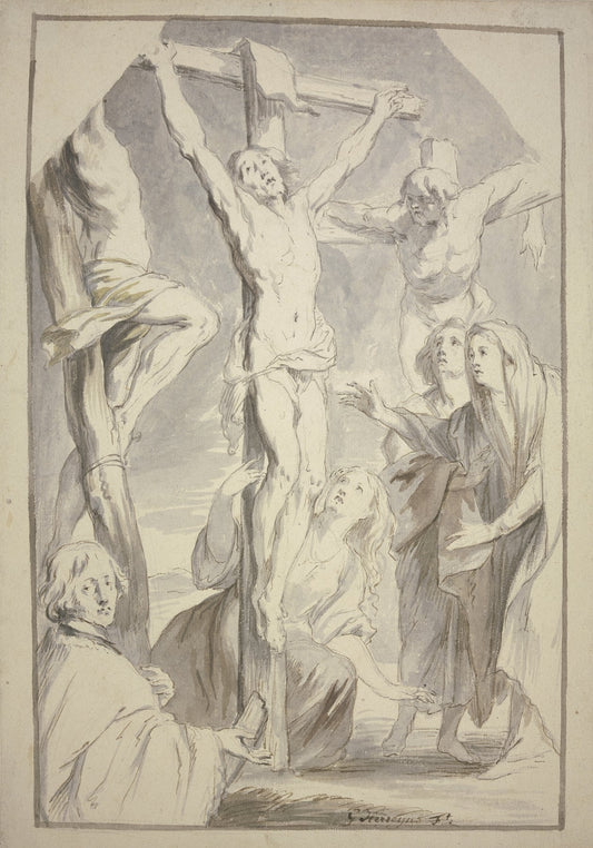 Christus Und Der Schacher Am Kreuze by Willem Jacob Herreyns