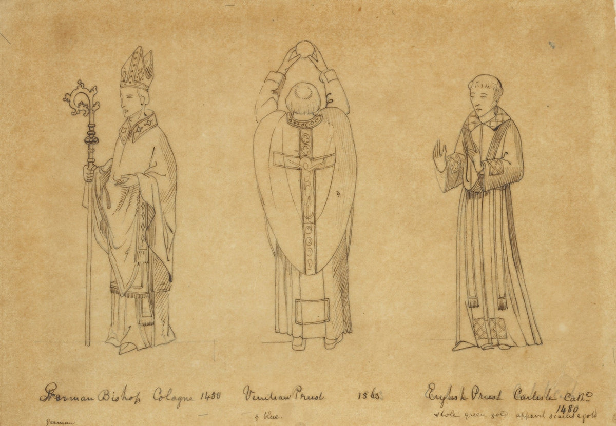 German Bishop Cologne 1450 Venetian Priest 1563 English Priest Carlisle Cath by Stewart Watson 