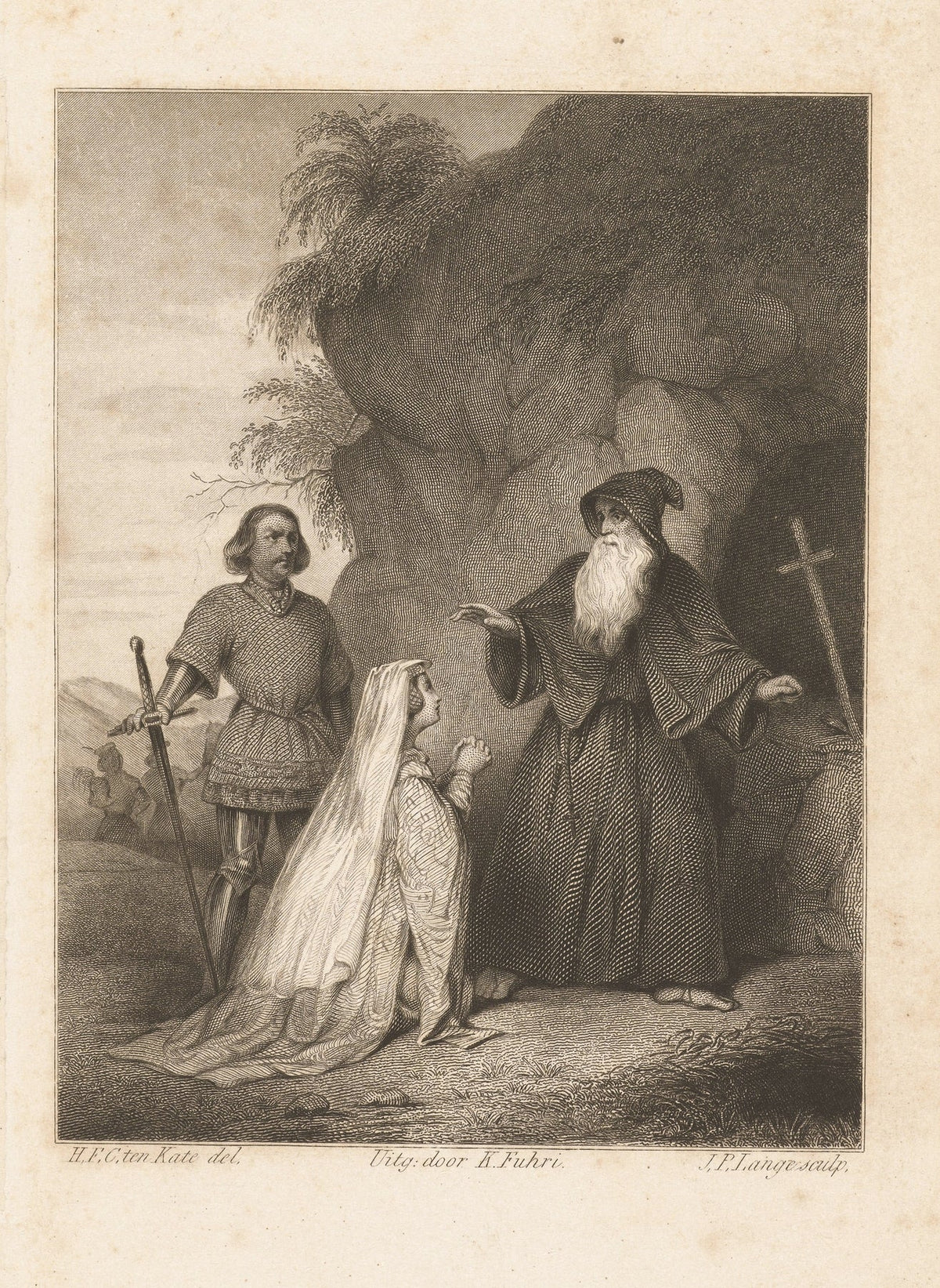Agnes Van Der Sluis and Witte Van Haemstede at the Priest C by Herman Frederik Carel Ten Kate