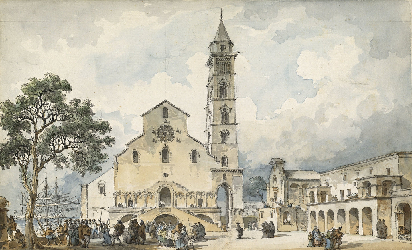 The Cathedral at Trani by Louis Jean Desprez