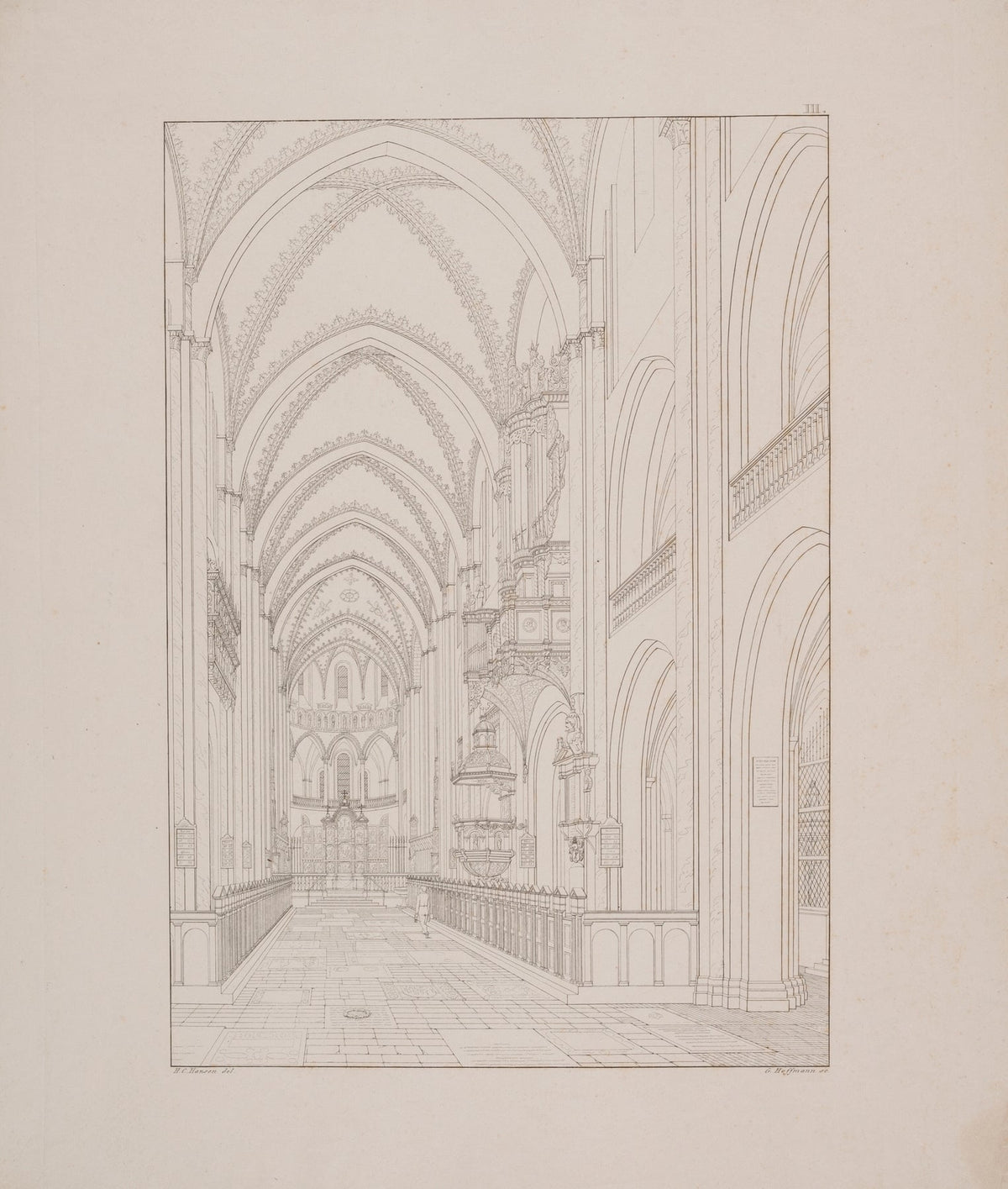 Det Indre Af Roskilde Domkirke by Georg Hoffmann