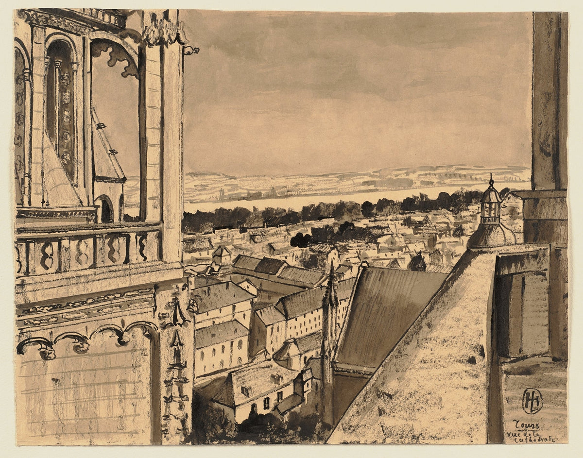 Blick Von Der Kathedrale in Tours by Hermann Lismann